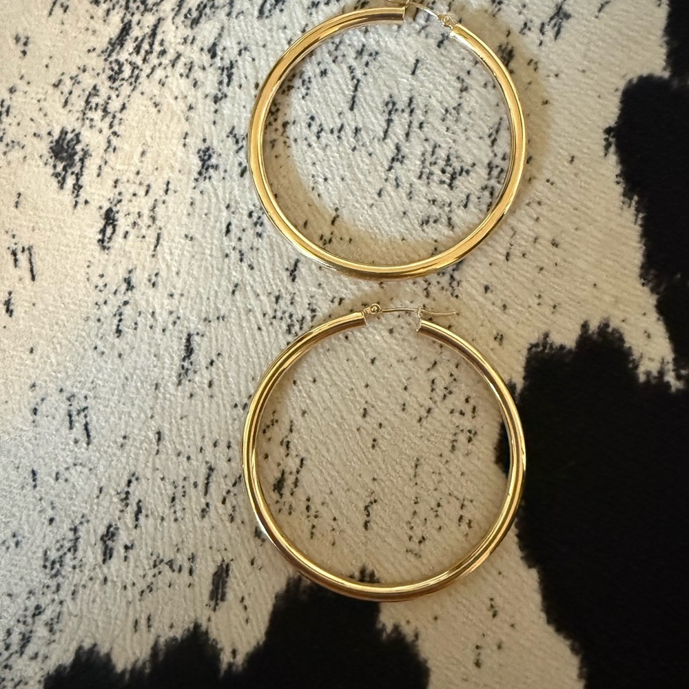 Ring Concierge Gold Hoop Earrings Minimalist Design